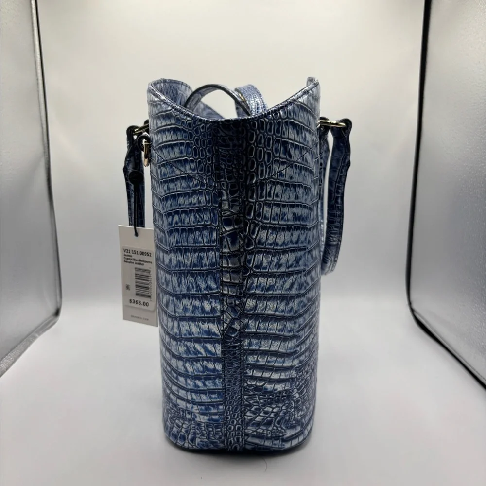 Brahmin Jeanne Leather Large Tote Style Bag Coastal Blue Melbourne - Picture 11 of 15